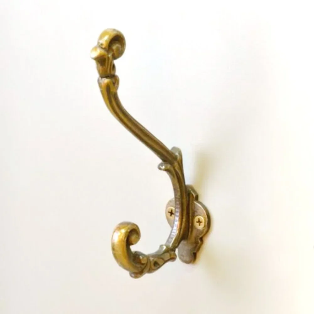 Sheffield Home | SET of 3 Handpainted Antique Gold Cast Iron Wall Hooks | NEW!